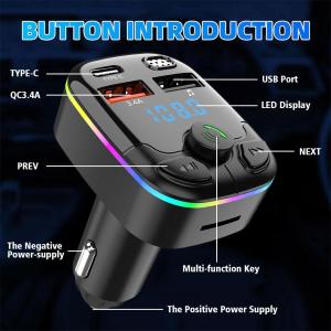 New Car Dual USB Fast Charger MP3 Player FM Bluetooth Receiver Bluetooth 5.0 FM Transmitter USB Flash Drive Plug Car Accessories