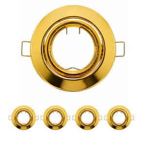 JOYINLED Recessed Ceiling Lights GU10 Gold Spotlights Round LED Downlights for Hallway Shopping Mall GU10 MR16 Bulb Holder