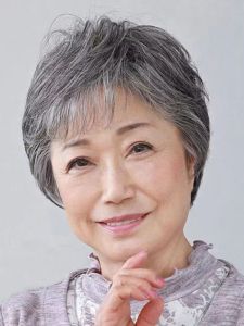 Natural Short Straight Hair Wig for Elderly Women Fluffy Silver White Synthetic Hair Cap for Seniors Bald Head Cover