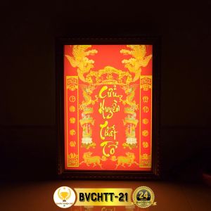 Bài Vị Cửu Huyền Thất Tổ In Tranh Trúc Chỉ CHÂN THIỆN MỸ Trang Trí Bàn Thờ Gia Tiên BVCHTT-21