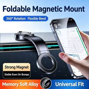 Flexible Gooseneck Magnetic Car Phone Holder N52 Magnet Rotatable Mount for Dashboard Air Vent Rearview Mirror Hands Free