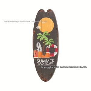 Summer Surfboard Wood Sign Coastal Theme Wall Decor