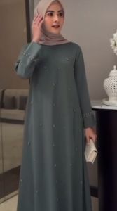 Desain Mewah & Elegan: Miskha Dress Ceruty Apk Payet Gamis Wanita Terbaru 2024 Viral Dress Kondangan Wanita Elegan Mewah