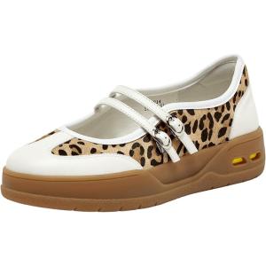 Sports Mary Jane Shoes Thick Sole Breathable Leopard Print