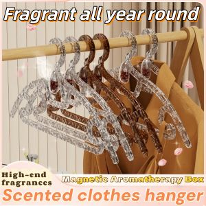 2 in 1 wardrobe scent Clothes Hangers Vanilla Lace Perfume Non-slip Velvet HangersLong Lasting plastic hanger