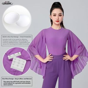 DANBAOLUO | New Modern Dance Bodysuit Black Danbo Luo Folded Sleeves