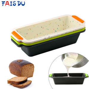 FAIS DU Rectangular Square Silicone Pans for Bread Cake Deep Baking Dish Angel Food Cheesecake Mold Brownie Mould Loaf