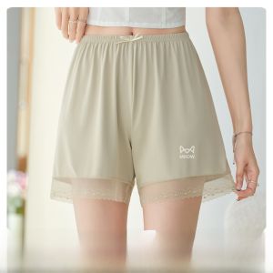 MiiOW | Quần an toàn Ice Silk dáng rộng mỏng mùa hè cho nữ Quần short mặc nhà Quần bó sát thường ngày Quần bó sát mỏng mùa hè