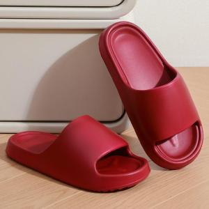 MONLEYTA | German 2025 New Wedding Slippers Summer Red Celebration Couple Wedding Shoes Bride High-End Sensation Simple Style EVA Upgraded Version