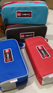 Tempat Pensil / Kotak Pensil Shin Toeng Bahan Kain Resleting ST 306 ASB CAMPUSS / Tempat Pensil Wanita Pria Elegan Unik