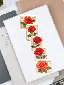 Retro Rose Graffiti Post-it Style Decorative Stickers DIY Waterproof Phone Case Laptop Power Bank Water Cup Luggage Box Desktop Scrapbook