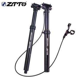 ZTTO MTB Dropper Seatpost Adjustable Suspension Seat Post Internal Routing External Cable Remote Lever 100mm Travel 30.9 31.6