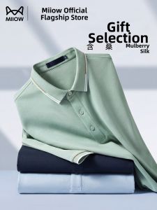 MiiOW | SILK-blend Business Short-sleeve POLO T-shirt