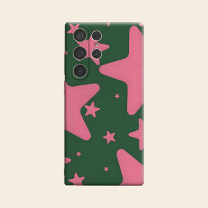 Green Pink Soft Star Luxury Fashion Full Lens Protective Case for Samsung Galaxy S26 S25 S24 A56 A36 Plus Ultra
