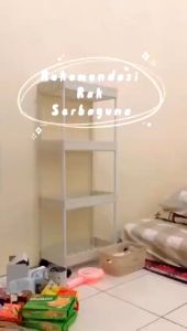 Rak Troli Susun Serbaguna Dapur Dengan Roda / Rak Troli Susun Roda Rak Pelastik Rak Troli Susun Serbaguna / Rak Troli Square Rak Toilet Rak Kamar Mandi Nara