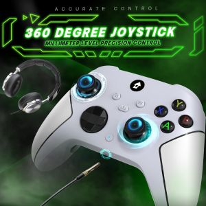 Upgraded 7 Colors RGB Wireless Controller XB023 for XBOXSteamWindows with Dual Vibration AUTO TURBO Function&Programmable