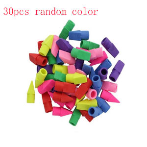 30PCS Erasers Pencil Top Eraser Caps Pencil Eraser Toppers Student Painting Correction Supplies Stationery