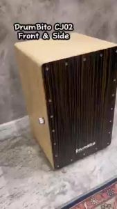 DrumBito CJ-02 Adjustable Snare Wooden Cajon with Padded Bag (Free Rubber Seat Cushion)