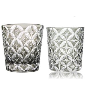 Unique Handcrafts Japanese Style Edo Kiriko Grey Crystal Glass Whiskey Old Fashioned Tumbler With Hand Carved Star Pattern In Gift Box