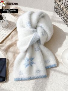 TUCANO | Warm All-Matching Blue Snowflakes Winter Scarf