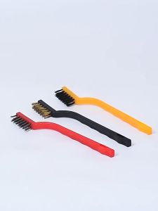 3 Pcs Mini Wire Brush Set for Cooktop Pot Cleaning Rust Brush Cleaning Tools
