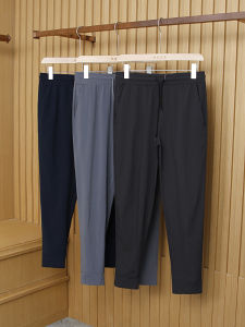 กางเกงลำลองผ้าไหมน้ำแข็งแห้งเร็ว ทรงหลวม สำหรับฤดูใบไม้ผลิ ฤดูร้อน ฤดูใบไม้ร่วง ฤดูหนาว กางเกงขายาวผู้ชาย กางเกงขายาวผู้หญิง