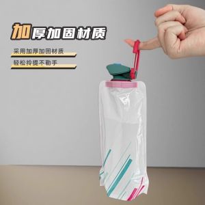 Large Capacity Foldable Soft Water Bottle Music Festival Outdoor Beverage Drinking Bag Camping Travel Gear Plastic Water Bag