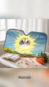 52TOYS | Some Abstract Funny Cat Car SunShade Windscreen Cover Windshield Car Window Sun Shade Auto Visor Car Accessories