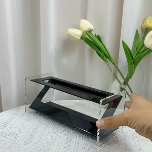 Desktop Acrylic Remote Control Storage Box / Mobile Phone Fan Remote Holder / Ins-Style Coffee-Table Display Box