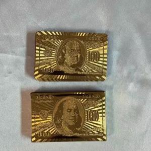 24K Gold Foil Playing Cards Deck-Perfect For Poker Practical Jokes & Party Gifts!Christmas Halloween Thanksgiving Gift