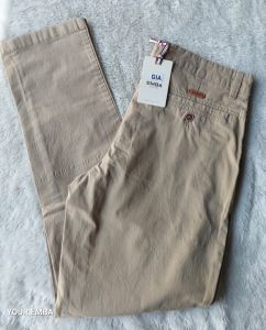 EMBA - Celana Chino BRAND EMBA Warna Coklat Bahan Premium Katun Model Reguler Fit