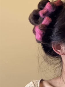 กิ๊บติดผมลายผีเสื้อสองชั้นสีบล็อก กิ๊บติดผมทรงหัวปลาฉลามขนาดใหญ่สำหรับผู้หญิง ทรงครึ่งหัว ฤดูใบไม้ร่วง/ฤดูหนาว สไตล์เกาหลี