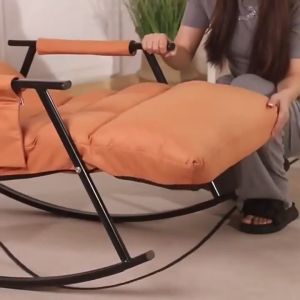 【SG Ready Stock】Adjustable Rocking Chair Outdoor For Balcony，-For Bedroom Outdoor Rocking Chair For Adults， Rocking Recliner Chair With Storage，Lazy Sofa Rocking Chair Lazy Sofa Recliner Chair，Sofa Bed Foldable Singapore 摇椅 懒人户外摇椅