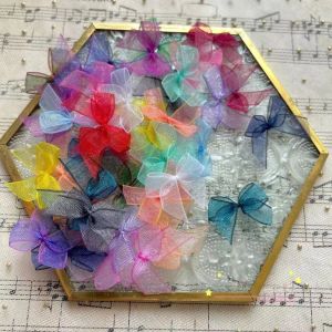 Xiaoma Home Seiko 2 X2cm Color Snow Yarn Bows Finished Blythe Doll Clothes Headdress Cotton Baby DIY Accessories