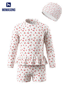Momasong | UV Protection Separate Long-sleeve Cute Girls Swim Set