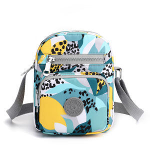 GStar Fashion Floral Sling Bag Womens Summer Pouch Multi Compartment Crossbody Bag Travel Beach Water Resistant Nylon Bags