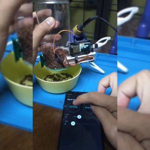 CUSTOMIZATION Arduino IoT Apps Blynk Project ESP8266 Portable Pet Animal Cat Fish Feeder Servo Projek RBT Tahun Akhir FYP
