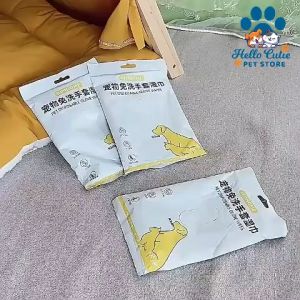 Hello Cutie-No-rinse hand gloves for cats and dogs pet bath wet wipes wholesale pet dry cleaning hand gloves