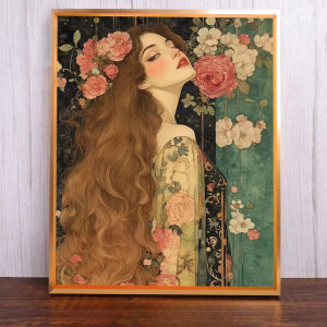 500/1000/1200/2000PCS Jigsaw Puzzle Girl With Flower Portrait Art For Adults Great Weekend Relaxation And Family Fun
