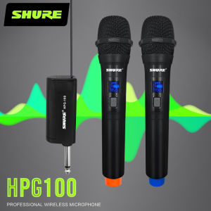 makp5 Dual Wireless Microphone with 6.35mm Rechargeable Receiver Cordless Handheld Singing Mic