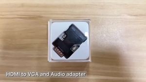 EELHOE | Bộ Chuyển Đổi Từ Cái Sang VGA Đực Với Bộ Chuyển Đổi Âm Thanh Cáp Đầu Ra Video Máy Tính Tương Thích 1080P NC Dành Cho Doanh Nhân Đi Công Tác