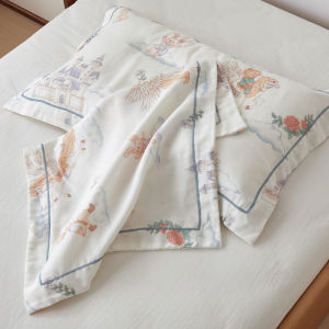 Adorable Baby Pillowcase Double Layer Bamboo Fiber Infant Childrens Pillow Cover 30x50/40x60 Small Size 35x55 Class a