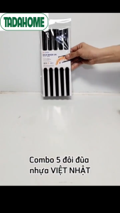 Set 5 Đũa Nhựa Cao Cấp An Toàn Sức Khoẻ Việt Nhật 2858 Đũa ABS Bền Đẹp Đồ Dùng Quán Ăn - TADAHOME