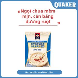 Quaker | Bữa Sáng Dinh Dưỡng Thay Thế Bữa Ăn Lười Biếng Từ Yến Mạch Ủ Men Probiotic