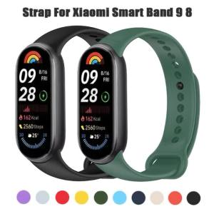 Silicone Strap for Xiaomi Mi Band 8 9 10 Smart Watch Sport Strap Accessories Bracelet for Mi Band 8 9 Watchband Replace Strap