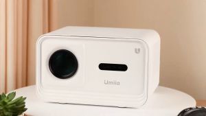Xiaomi Umiio[โฟกัสอัตโนมัติ/ภาพสี่เหลี่ยมคางหมู] โปรเจคเตอร์ทีวี Android พร้อม WiFi และ Bluetooth รองรับโปรเจคเตอร์อัจฉริยะ 4K 1200 ANSI กันฝุ่น ซูม, 50% โปรเจคเตอร์กลางแจ้งพร้อม Netflix/YouTube ในตัว