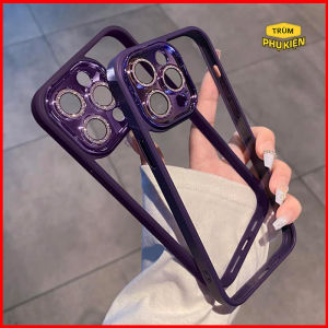 Ốp lưng Viền Vuông tích hợp bảo vệ camera gắn nhũ đá cho iPhone 14 Pro Max 14 Pro 11 Pro Max 12 Pro Max 13 Pro Max siêu đẹp sang trọng