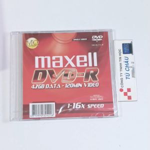 Đĩa DVD Maxell 4.7GB DATA - 120Min Video / Speed 1-16X Speed / Hộp DVD Vuông