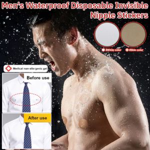 Male Nipple Tape Mens Anti-Bump Invisible Anti-Friction Nipple Patch Invisible Disposable Chest Paste