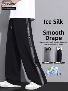 TUCANO | Cool Lightweight Mens Pants Ice Silk Loose Wide Leg Straight Trousers